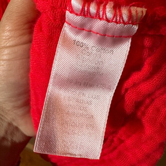 Michael Stars Red Gauze Smocked Waist Flutter Sleeve Dress – Women’s XS - Picture 5 of 7